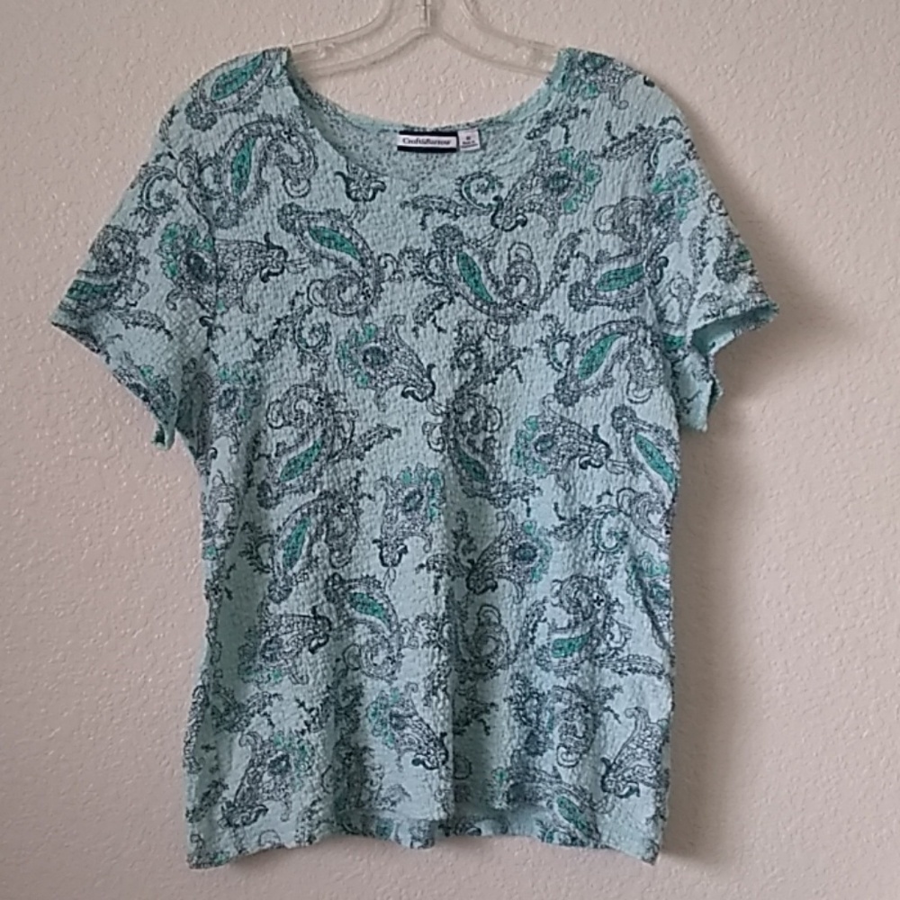 FINAL MARKDOWN LADIES' Croft & Barrow Boucle SS Top (XL)